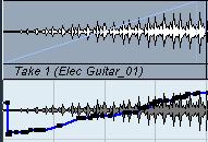 ! Load the project called Mixing 7 found in the Tutorial 4 folder. 1. We created a fade-in on the Elec Guitar track earlier.
