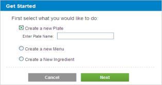Select the Create a new Plate radio button. 3. Type a name for your new plate in the Enter Plate Name field. 4. Click Next.