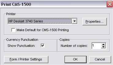 34 Speedy Claims CMS 1500 Manual 3 Printing Claims 3.1 Printing Printing You have two options for printing your claims. You can print your claims onto the standard OCR red form.
