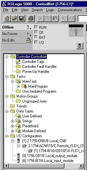 Controlling I/O 4-11 Adding Distributed I/O For a typical distributed I/O network To communicate with the I/O modules in your system, you add bridge, adapter, and I/O modules to the I/O Configuration