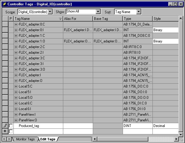 5-6 Interlocking Controllers (Produce and Consume Tags) Producing a Tag A Logix5000 controller can only produce user-created tags in the local controller s tag structure.