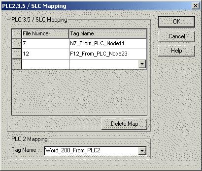 When mapping tags: Do not use file numbers 0, 1, and 2. These files are reserved for Output, Input, and Status files in a PLC-5 processor.