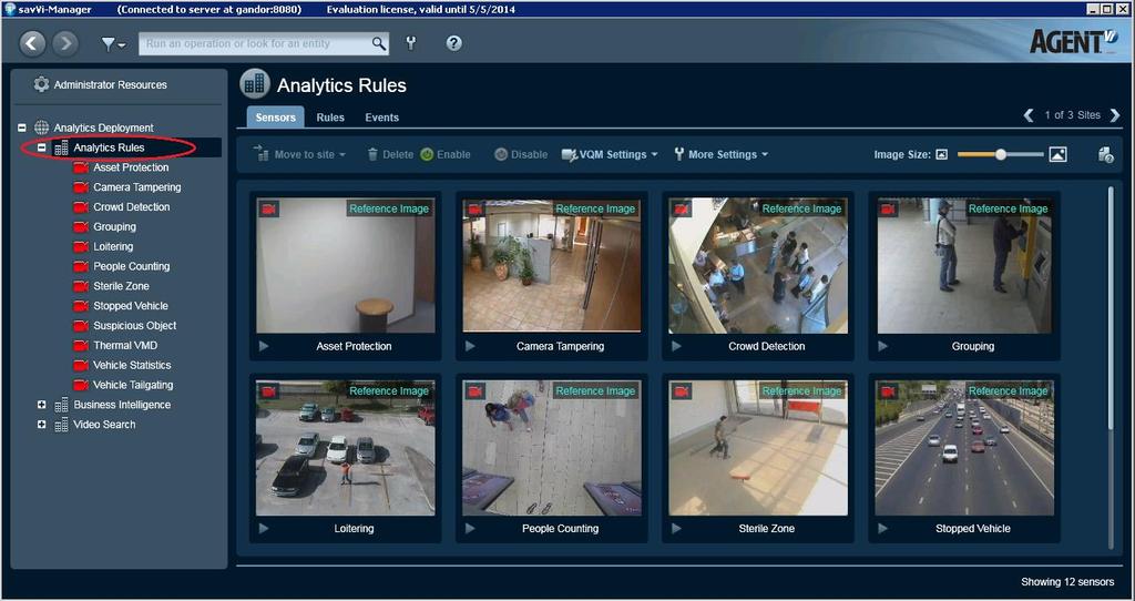 4 Demonstrating Analytics Rules You need to invoke a video clip that simulates a camera in order to demonstrate analytics rules performance.