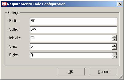 Automatic assignment of requirements codes In IRQA, each requirement has a unique code that is used as an identifier for it.