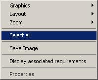 When an element of the diagram is selected, whether a concept or a relation, a context menu is shown by right clicking.