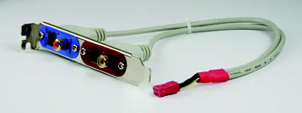 5-1-2 Configuring S/PDIF In/Out The S/PDIF in and out cable (optional) provides S/PDIF in and S/PDIF out functionalities.