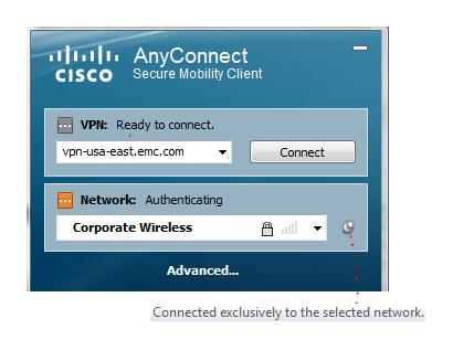 wireless network using Cisco AnyConnect VPN agent. The SP console needs to be accessed over the wired network (as described in the Client IP Address Configuration" session).