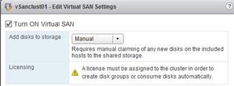 ENABLE VSAN We have to enable VSAN in order to consume local storage