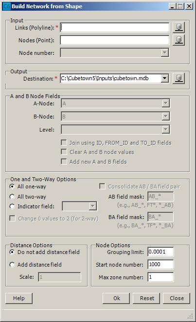 Important Options to Consider A point layer can be used to specify node locations The level field allows you to set