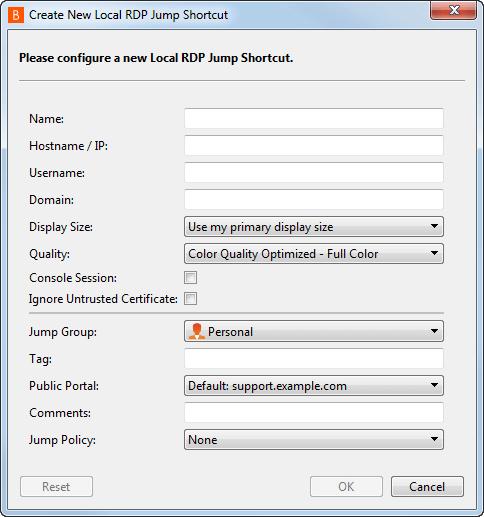 Create and Use Local or Remote RDP Shortcuts Use Bomgar to start a Remote Desktop Protocol (RDP) session with a remote Windows system.