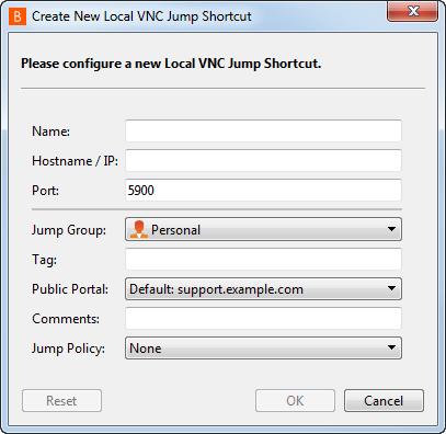Create and Use Local or Remote VNC Shortcuts Use Bomgar to start a VNC session with a remote system.