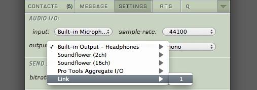 3. Select this ID in the Source-Connect Settings->Audio I/O menu To determine where in your Audio I/O you choose to use the Link plug-in see the next section below (6.3). 6.