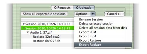 Export Restore and Replace Export Restore and Replace is highly useful in case of issues of your connection partner not receiving your data due to network errors or FTP failure.