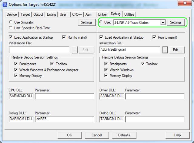 Click Target Options on the toolbar or click Project menu and select Options for Target Figure 38 Keil Target configuration 3.