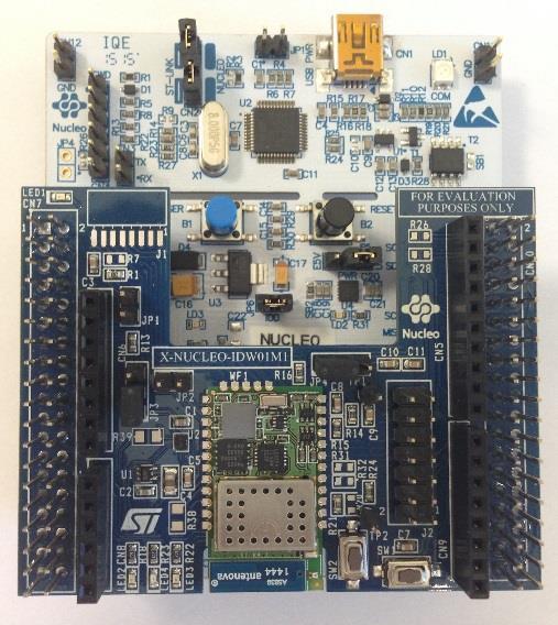 Setup & demo examples Hardware prerequisites 16 1 x STM32 Nucleo Wi-Fi expansion board (X-NUCLEO-IDW01M1) 1 X STM32 Nucleo development board (NUCLEO-F401RE or NUCLEO-F103RB or NUCLEO-L053R8) 1 x USB