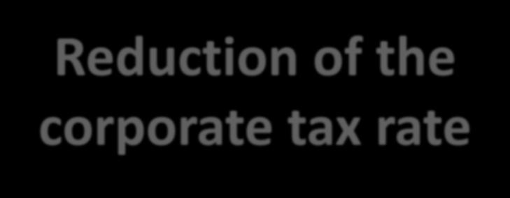 Reduction of the corporate tax
