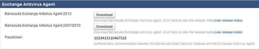 Microsoft Exchange Server provides to the Barracuda Exchange Antivirus Agent are listed in the Exchange Antivirus Statistics section of the ADVANCED > Exchange Antivirus page on the Barracuda Email