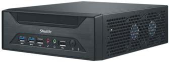 Shuttle Slim-PC Barebone XH81 Product Features The 3.5-litre chassis - a clean and modern look 20 cm 23.8 cm 7.