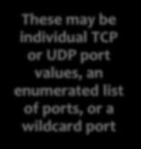 list of ports, or a wildcard port