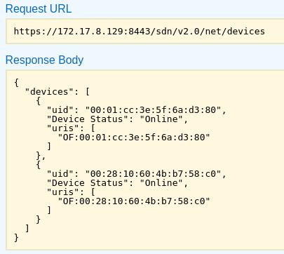 Initially, the REST API reports the following devices: Initially, the REST API reports only one link; the link between the Comware 5500Hl and the ProVision 3800: The Rest API reports the link