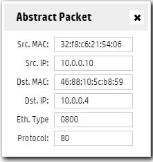 packet selection criteria used. Select View > Tools to display the Packet Selection dialog box or press T. The display is read only.