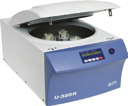 The microprocessor controlled centrifuges have a brushless frequency drive (no carbon brushes) and a motorized lid locking.