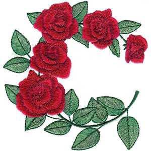 R FP793 Roses Wreath 4.32 X 4.51 in.