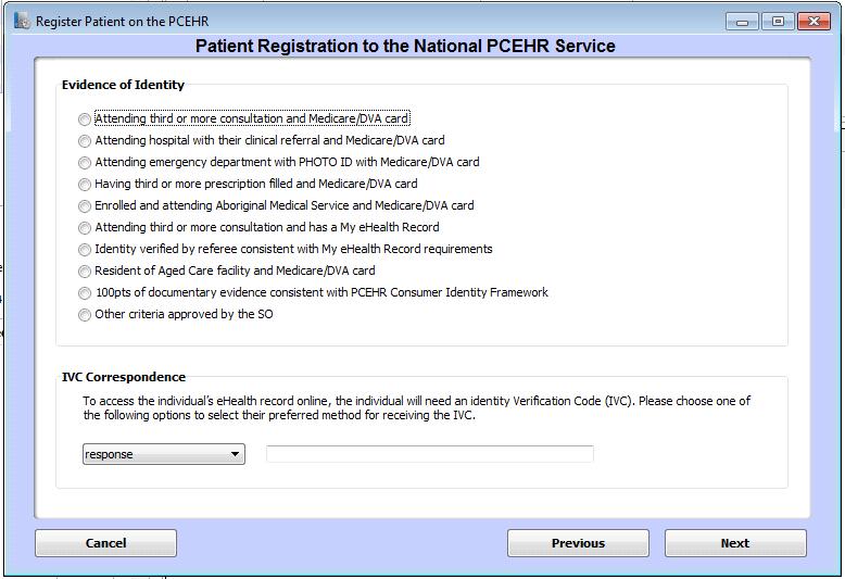 PCEHR: Assisted Registration relevant option.
