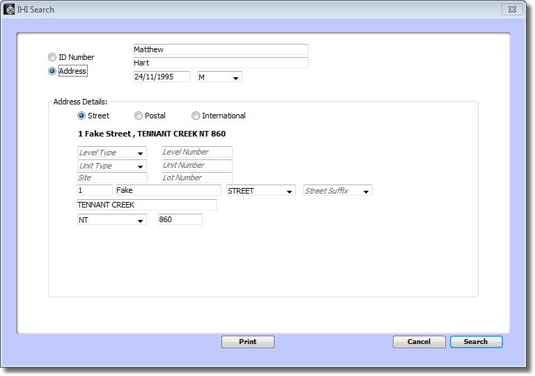 PCEHR: PCEHR Setup This allows you to perform the IHI search with the patient's details and either their DVA, Medicare, or even their IHI number if they are able to provide it to you.