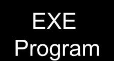 EXE Program Lack of support for different hardware Programs were compiled to x86 code.