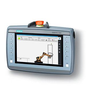 EMERGENCY-STOP BUTTON, CONFIGURABLE FROM WINCC COMFORT V13 SP1 General information Product type designation SIMATIC HMI KTP900F Mobile Display Design of display TFT widescreen display, LED