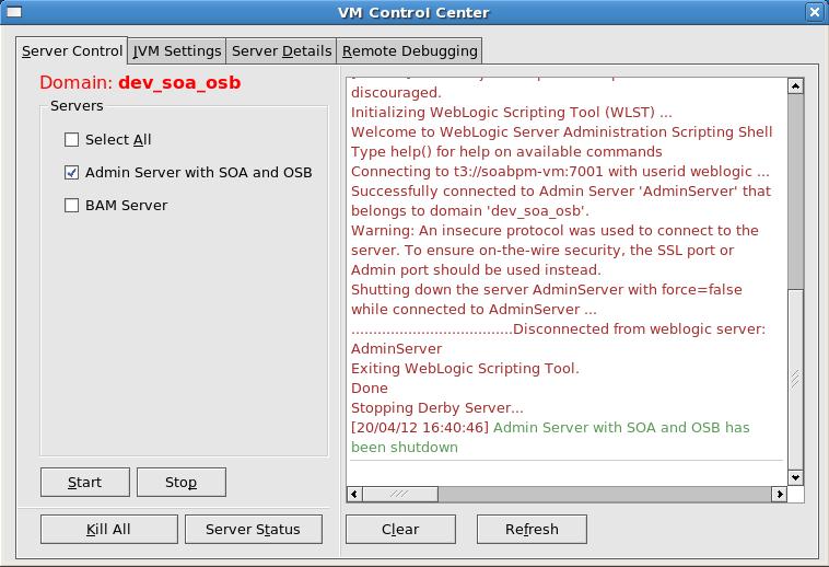 Admin Server with SOA and