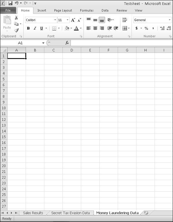160 Part III: Playing the Numbers with Excel Adding sheets For greater flexibility, Excel lets you create individual spreadsheets that you can save in a single workbook (file).