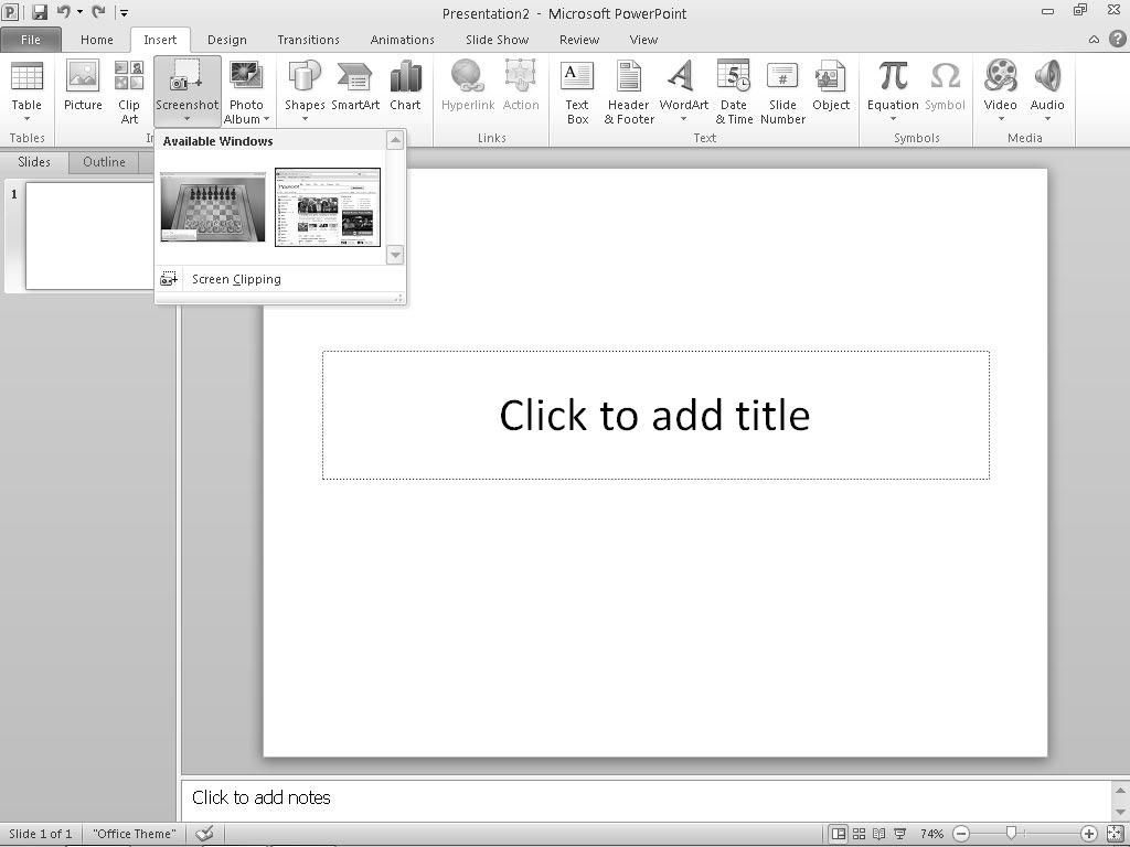 Chapter 12: Adding Color and Pictures to a Presentation 257 4. Click a WordArt style to use. PowerPoint displays a WordArt text box on the current slide. 5.