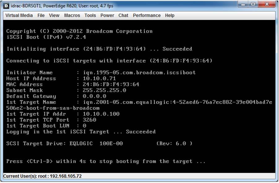 2.4 Install RHEL 6.2 to EqualLogic iscsi volume The following steps explain the process for installing RHEL 6.