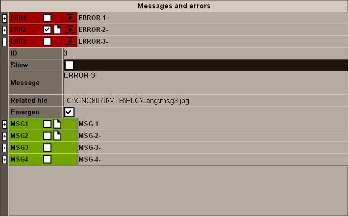 18.13 "Messages" service The "Messages" service may be used to edit the texts associated with PLC messages and errors.
