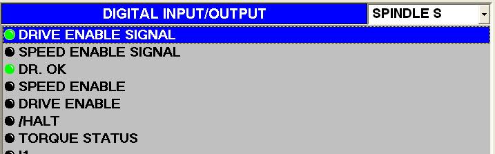 The "Operation status" softkey of the horizontal menu gives access to this option. This screen monitors the status of the operation being carried out at the drive.