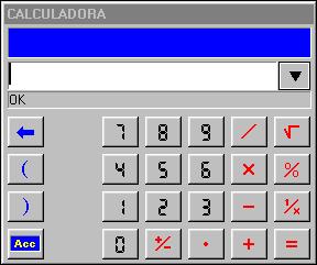 3.8 Calculator The calculator may be accessed from any task window or directly using the key combination [CTRL]+[K]. Press [ESC] to close the calculator. 3.
