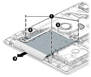 If it is necessary to remove the optical drive bracket: Remove 3
