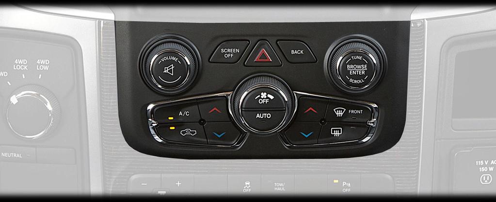 CHRY MULTI-CAM Force Buttons Force front camera: Press & hold (2 sec) to activate AUX: Hold both SCREEN OFF & BACK (2 sec) Force rear