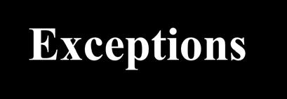 Exceptions An exception is an event that causes the OS to halt or suspend normal operation. Many exceptions are benign most are interrupts.