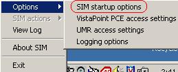 Verify the Avaya IP Office SIM is running by finding the Avaya IP Office SIM icon in