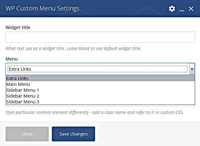 Motors Theme User Manual Setting Up your Website bulleted list in the area where you have added the WP Custom Menu Visual Composer widget.