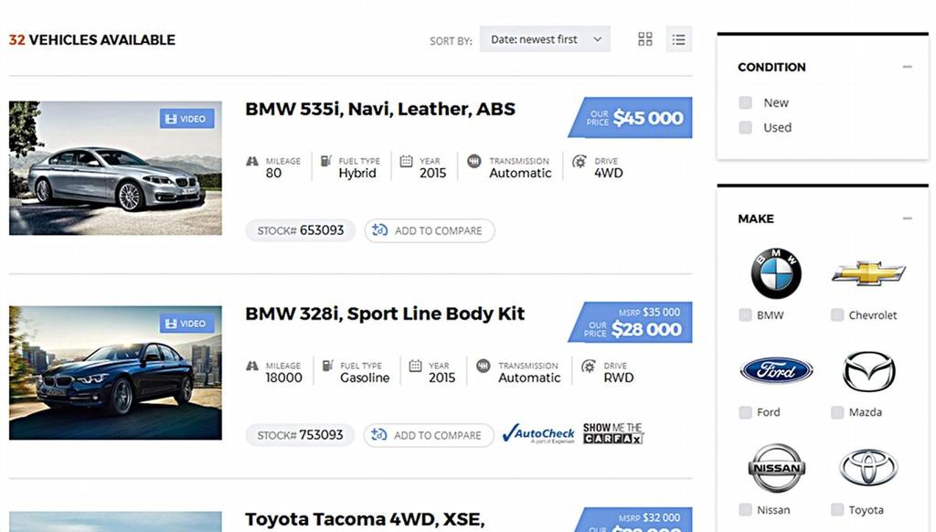 Motors Theme User Manual Adding Listings Adding Listings to your Website As a vehicle dealer, you will want to put up listings of your products on your website.