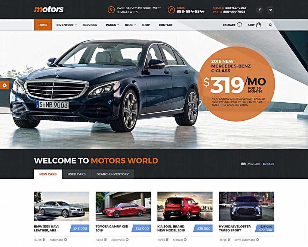 Motors Theme User Manual Getting Started Listing or Directory Layout This is our most popular layout.
