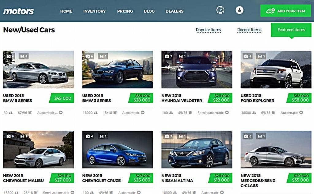 Motors Theme User Manual Getting Started Car Rental Layout This layout is ideal