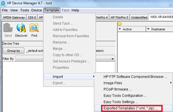 zip file with the same name. Importing modified templates Importing a modified XML template 1.