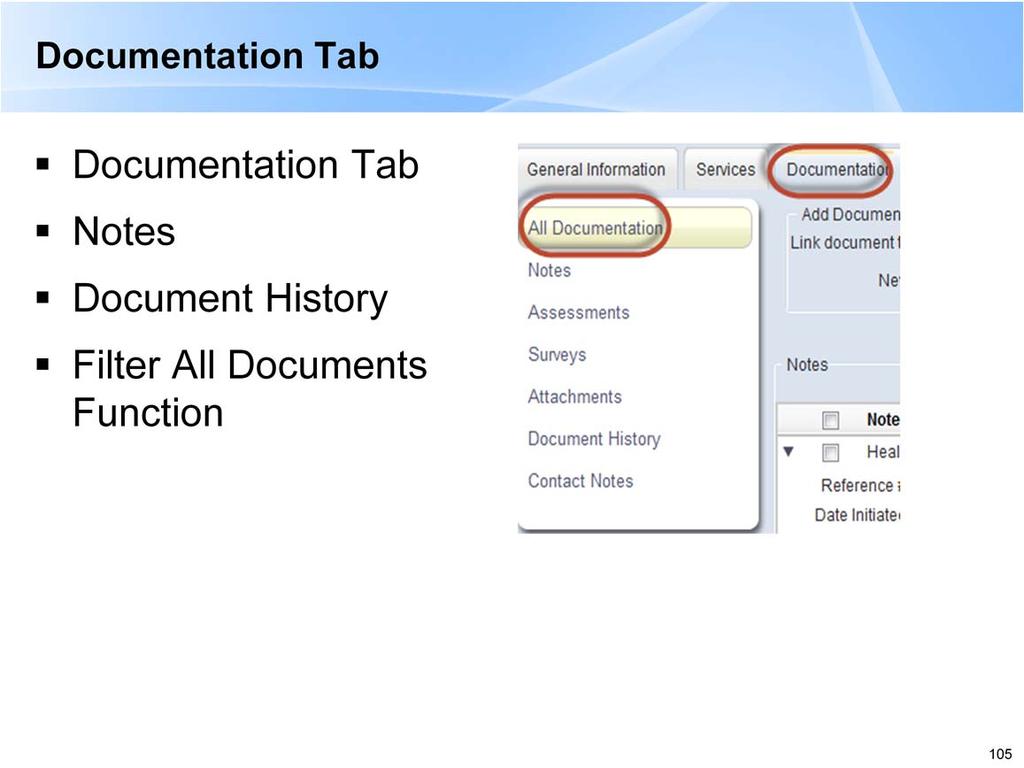 Helpful Tip Keep the All Documentation selected to view all the documentation.