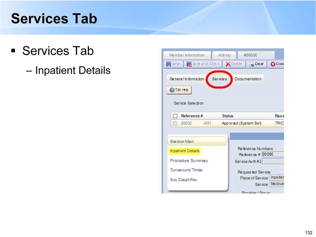 -There only difference in the Navigation Panel for Inpatient Authorizations, is the Inpatient