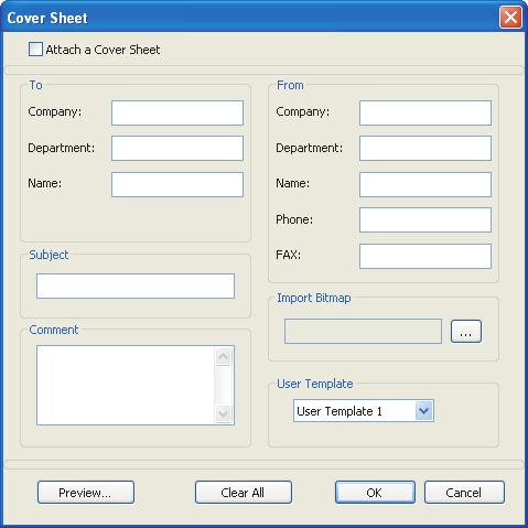Using the Fax Function from a Computer (LAN-Fax) Settings you can configure for the fax cover sheets This section describes the settings you can configure for the fax cover sheets.